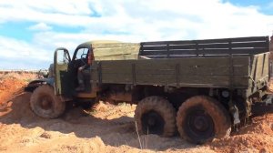 Испытываем легендарный советский  грузовик ЗиЛ-157 на бездорожье!!! Грязь, Брод, Песок