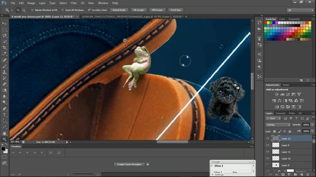 Photoshop manipulation tutorial (Animals in a Shoe) speedart смотреть онлайн