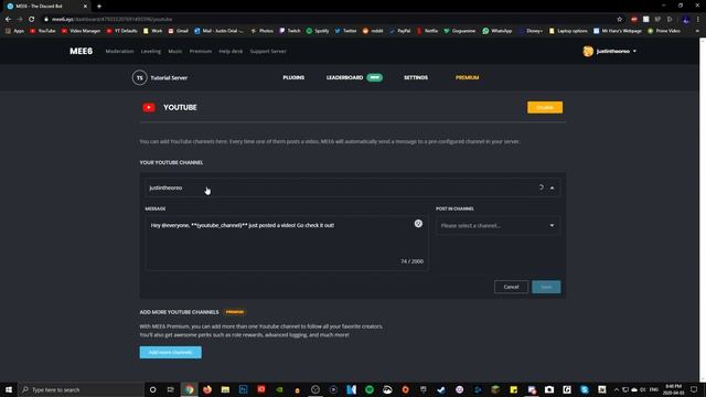 How To Announce/Notify a New YouTube Upload on your Discord Server | 2020 Updated смотреть онлайн