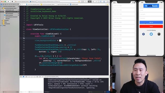 Swift: Forms with EASY Keyboard Management (UIScrollView - LBTAFormController) смотреть онлайн