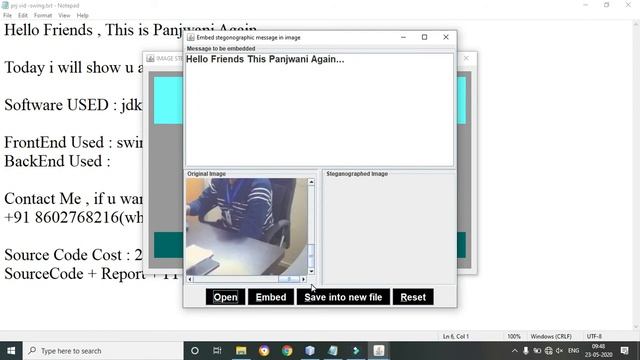 Image Steganography Project | Java Swing Netbeans смотреть онлайн