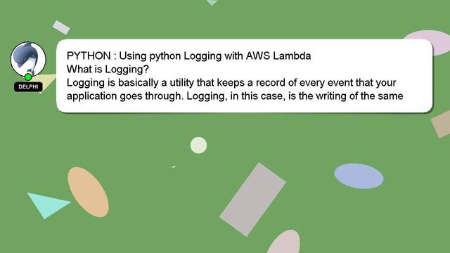 PYTHON : Using python Logging with AWS Lambda смотреть онлайн