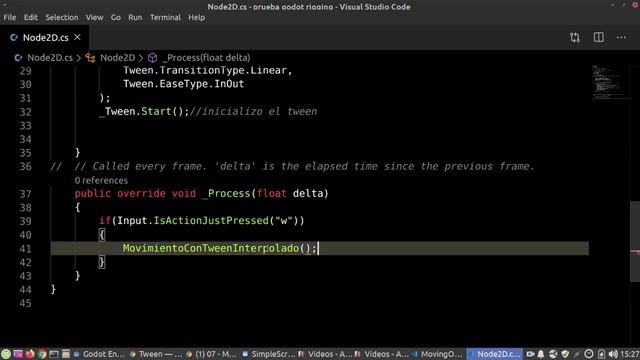 Godot Engine C# usar nodo Tween con nodos 2D y nodos 3D "INTERPOLACIÓN LINEAL" смотреть онлайн