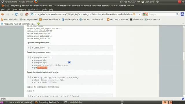 Configuring Red Hat Enterprise Linux 5 to install Oracle смотреть онлайн