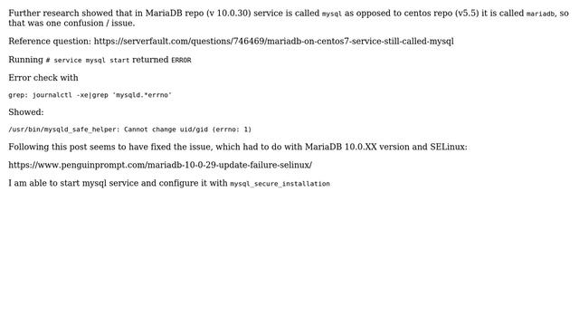 DevOps & SysAdmins: CentOS 7 MariaDB Error "Failed to start mariadb.service: Unit not found." смотреть онлайн