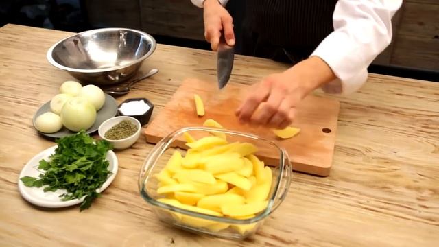 Гусиная грудка с картофелем смотреть онлайн