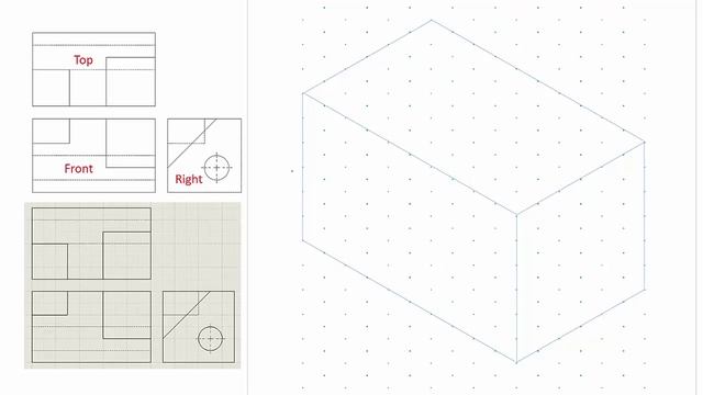 Isometric view drawing example 1 (easy). Links to practice files in description смотреть онлайн