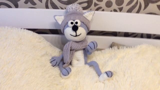 Детская игрушка крючком, каркасный кот Тимка крючком смотреть онлайн