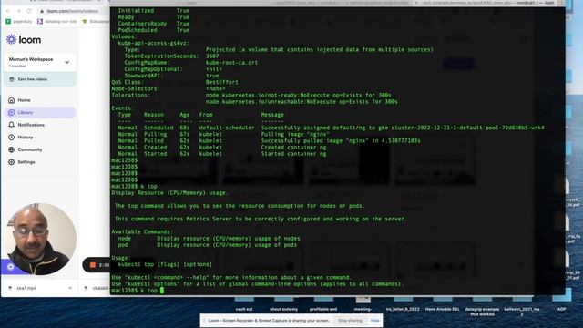 CKA Lab 8 (Kubernetes Certification) pod events, cpu and memory usage and service account location смотреть онлайн