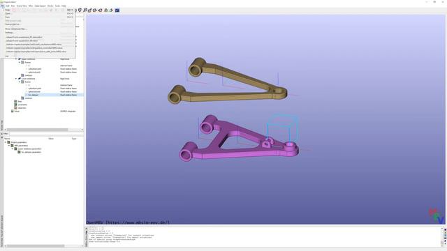 Multibody Simulation _ Front suspension _ MBSim Environment смотреть онлайн