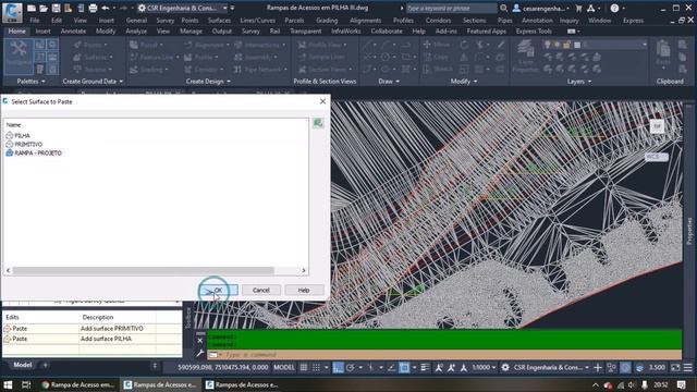 Rampa de Acesso em Pilha Estéril Minério AutoCAD Civil 3D 2021 - #autocadcivil смотреть онлайн