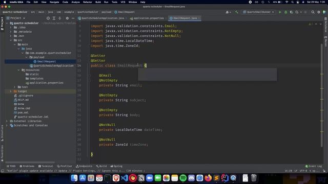 Spring Boot Quartz Scheduler Tutorial 4 - Implementing EmailRequest and EmailResponse смотреть онлайн