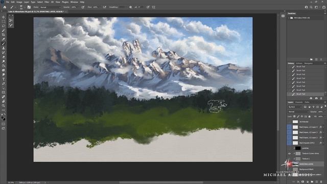 The Ultimate Digital Painting Course (Tutorial) - How to Paint Landscapes like Bob Ross - смотреть онлайн