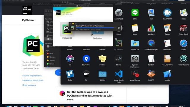 สอนไพธอน Python 3 EP0: ติดตั้ง Python version 3.8 และ Pycharm 2019 (Python IDE) บน MacOS смотреть онлайн