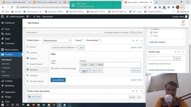 How to change product image when only attribute color is selected/wordpress/woocommerce смотреть онлайн
