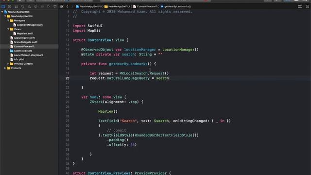 SwiftUI - Maps Integration and Find Nearby Places смотреть онлайн