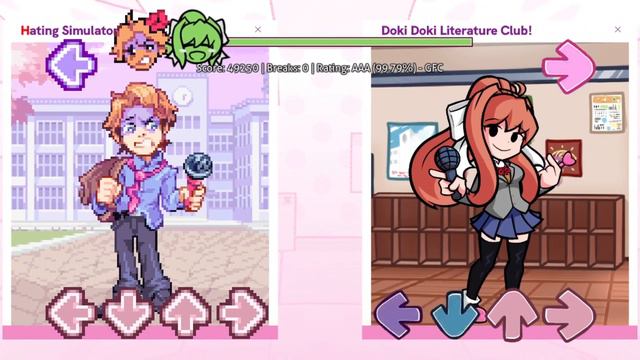 Friday Night Funkin': Doki Doki Takeover Plus! - Wilted (Monika vs Senpai) (FC) смотреть онлайн