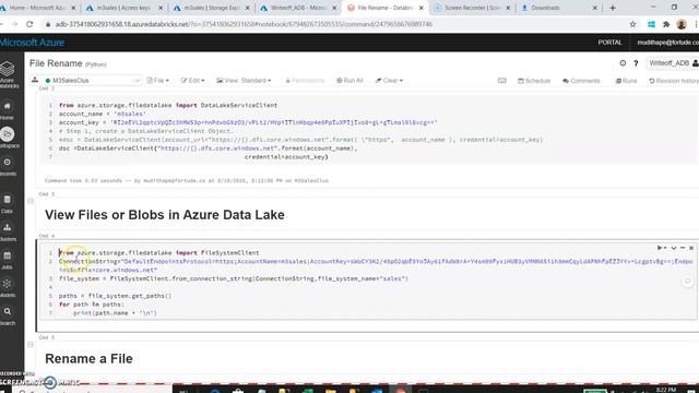 Rename Files in Data Lake Using Azure Databricks смотреть онлайн