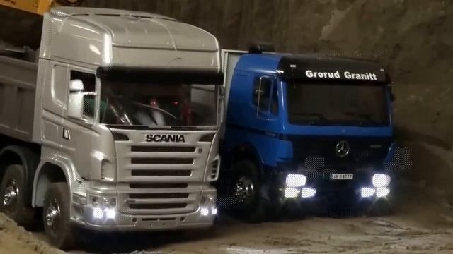 Игрушечные машинки на пульте управления Экскаватор Грузовик смотреть онлайн