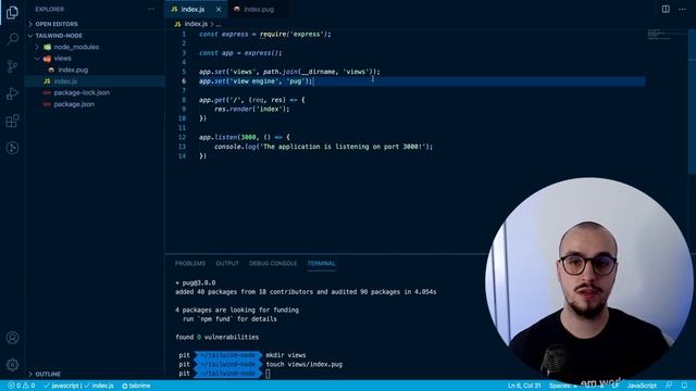 How To Use TailwindCSS With Node.js, Express and Pug смотреть онлайн