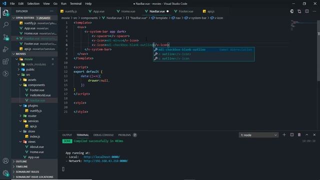 Vuejs - Vuetify UI Design, Movie Application - API - Setup - themoviedb, NavBar & footer part 2/7 смотреть онлайн