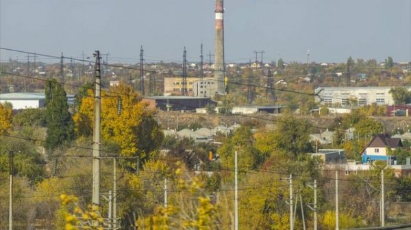 Панорама Забазного Посёлка и посёлка ГЭС, Спартановка, Волгоград, 4k