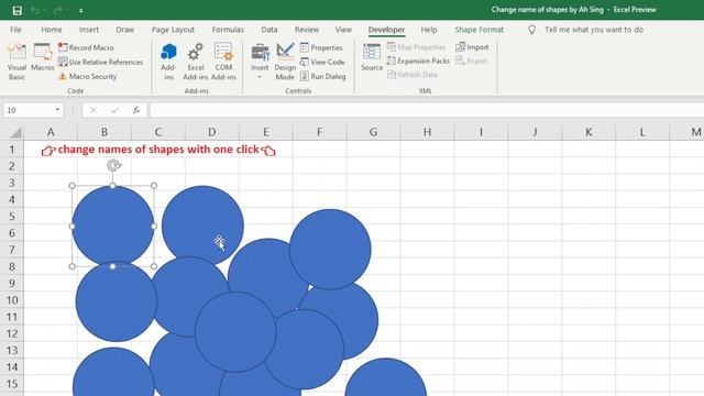 Excel VBA - Rename all shapes in a second смотреть онлайн