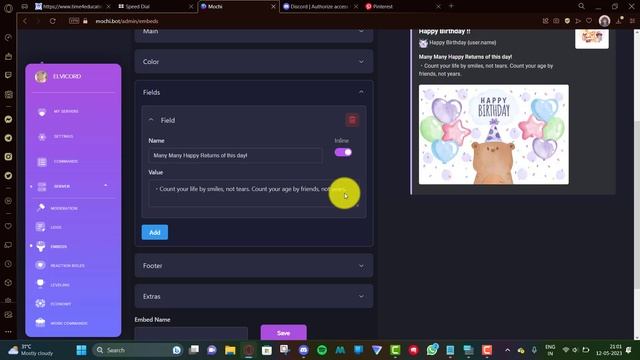 How to create custom Embeds│Mochi Bot │Cute, Aesthetic & Easy (dashboard)│ very DETAILED│Discord смотреть онлайн