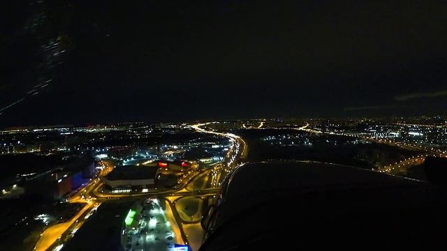 Ночной полет вдоль МКАД, посадка на аэродроме Торбеево. Курсант S7. смотреть онлайн