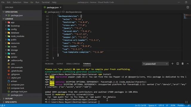 01- نصب Laravel 7، VueJS و Bootstrap، همراه با راه اندازی adminLTE смотреть онлайн
