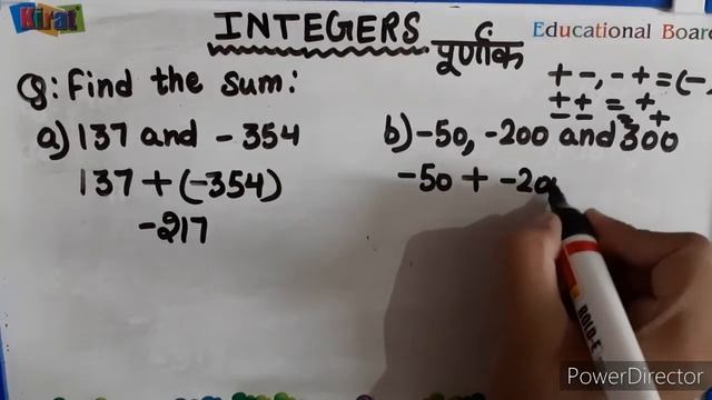 FIND THE SUM || INTEGERS || Class-6th || MATHS || INTENSIVE STUDY || смотреть онлайн