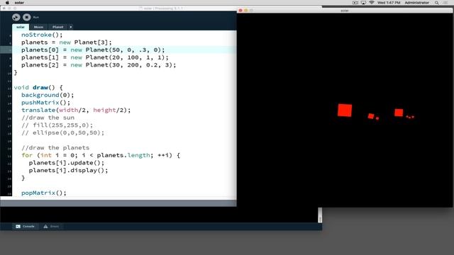 programming rotation in Processing смотреть онлайн