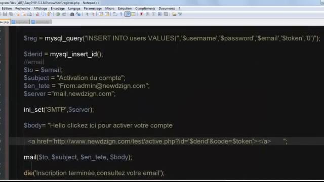 Tutoriel pour apprendre php-mysql(formulaire:inscription-connexion:email de confirmation part6) смотреть онлайн