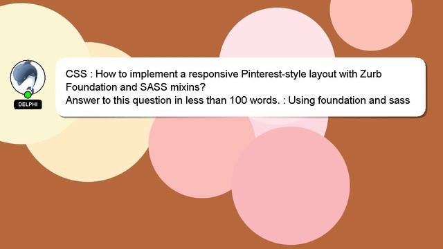 CSS : How to implement a responsive Pinterest-style layout with Zurb Foundation and SASS mixins? смотреть онлайн