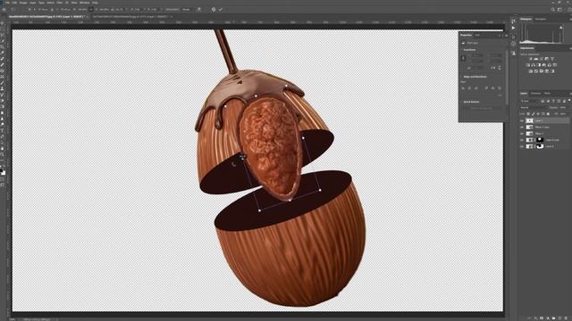 Photoshop l Advertising Chocolate Poster Design l 3D chocolate EGG смотреть онлайн