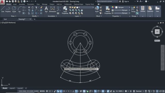AutoCAD 2D Sketch # Making 2D Drawing with Dimensions смотреть онлайн