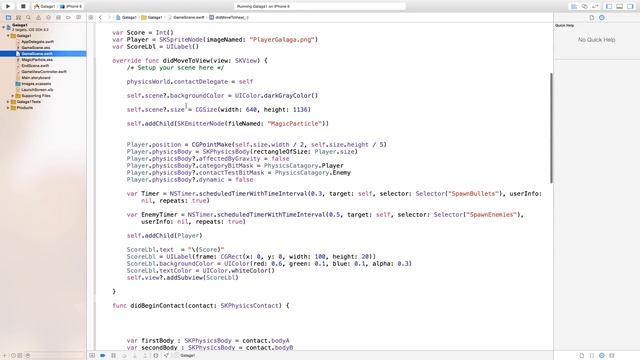 Making a Space Shooter Game (SpriteKit : Part 3 : Swift in Xcode) смотреть онлайн