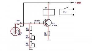 Простое реле времени на одном транзисторе
