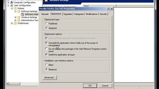 Windows Server 2008: install software through Active Directory's group policy смотреть онлайн