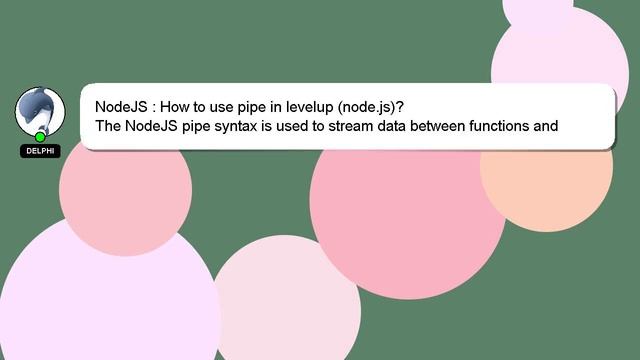NodeJS : How to use pipe in levelup (node.js)? смотреть онлайн