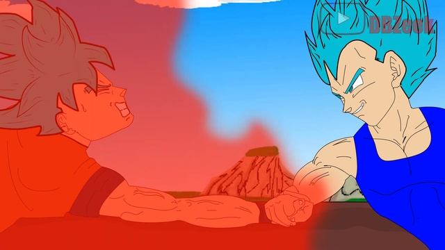 Goku vs Vegeta arm wrestling смотреть онлайн