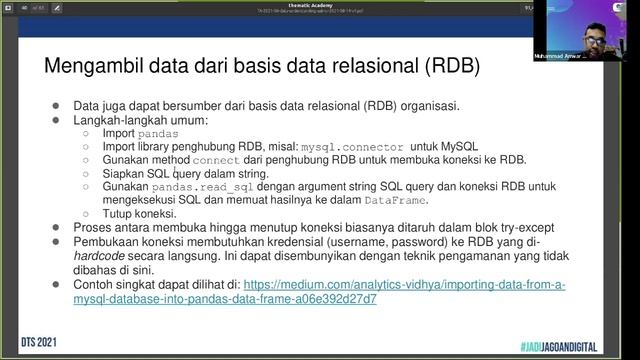 DS_UI04 Pertemuan #6 Data Understanding (Non Visualisasi) - Thematic Academy 2021 смотреть онлайн