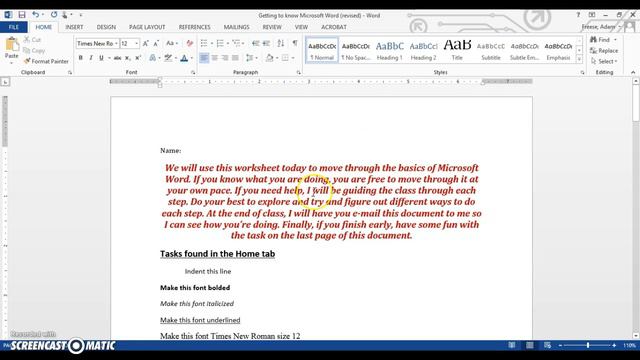 Getting to Know Word: Home tab смотреть онлайн