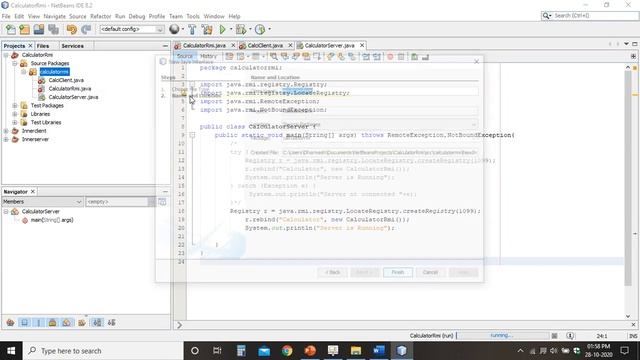 Calculator using Remote Method Invocation смотреть онлайн