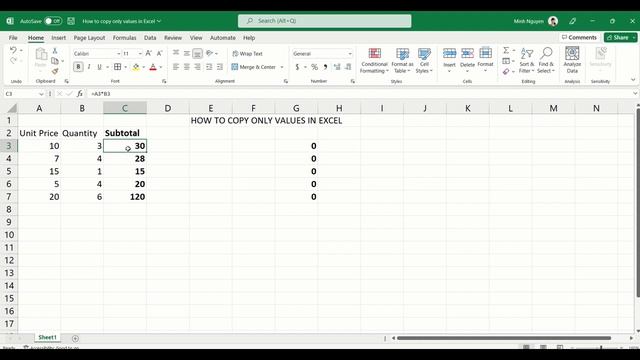 How to copy paste only values in Excel смотреть онлайн