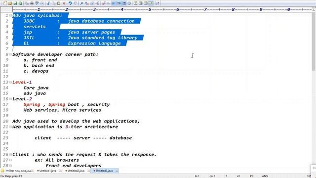 ADV. JAVA tutorials || Demo - 1 || by Mr. Ratan On 11-01-2022 @10AM IST смотреть онлайн