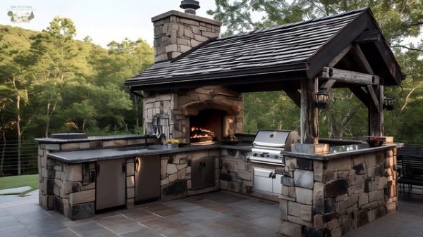 Crafting Cozy Charm: Transforming an Outdoor Oasis with a Rustic Wooden Kitchen