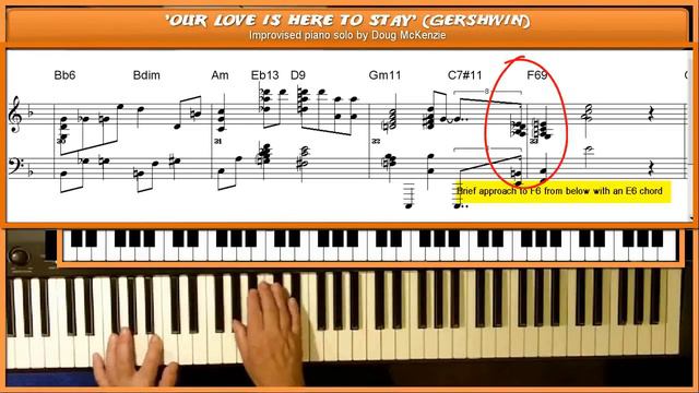 'Our Love is Here To Stay' (Gershwin) - jazz piano tutorial смотреть онлайн