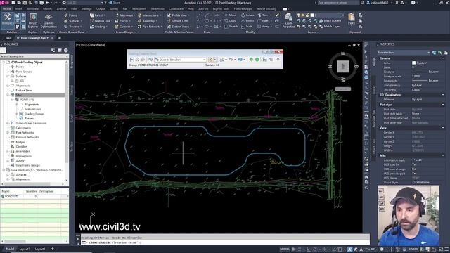 03 How to Create a Pond Grading Object in Civil 3D 2023 смотреть онлайн