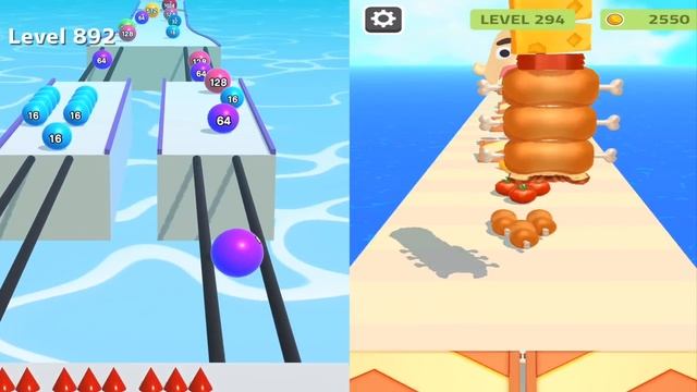 ? ? Sandwich Runner Vs Ball Run 2048 All Levels Gameplay Walkthrough 4K Nr 11 смотреть онлайн